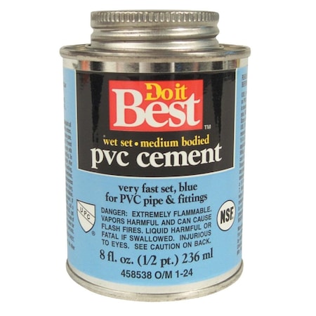 All-Source 8 Oz. Medium Bodied Blue PVC Cement 018415-24